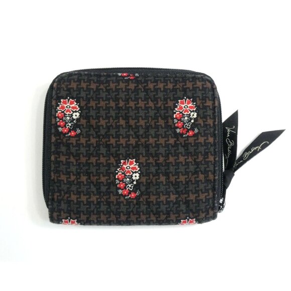 Vera Bradley Houndstooth Brown Mini Zip Wallet ~ Retired Pattern - Picture 6 of 10